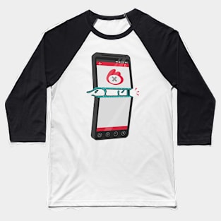 Smartphone cut in two - Digital drawing - Colour drawing Baseball T-Shirt